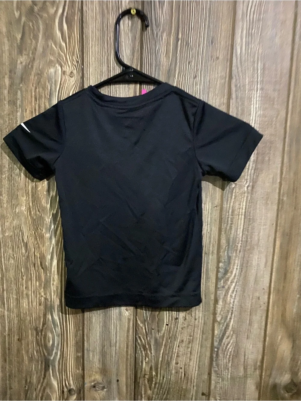 Nike Black Short-Sleeve Tee with Blue Graphic and Orange Swoosh